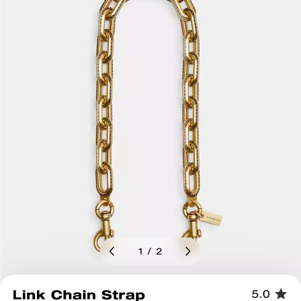 Coach Gold Link Chain Strap